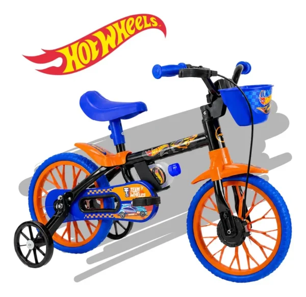 Bicicleta Infantil Aro 12 Nathor Hot Wheels 2