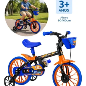 Bicicleta Infantil Aro 12 Nathor Hot Wheels 2