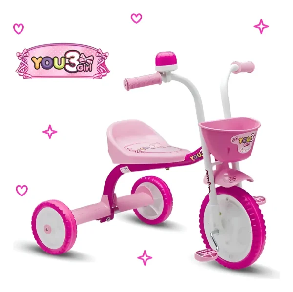 Triciclo Infantil Nathor De Alumínio YOU 3 GIRL Modelo 03