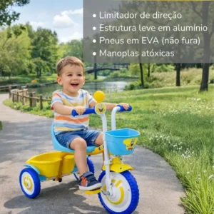Triciclo Infantil Nathor De Alumínio ESPONJA