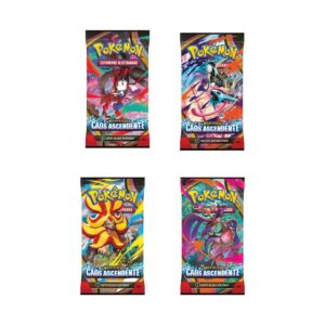 PACOTE DE BOOSTER DE MEGAEVOLUCAO CAOS ASCENDENTE pacote com 36  Booster Pokemon