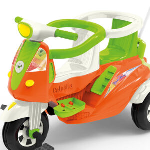 Carrinho Infantil Moto Duo Empurrador e Pedal Laranja Calesita 1037-site