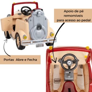 Carrinho De Passeio Calhambek Classic Com Empurrador E Pedal Calesita