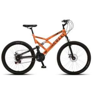 Bicicleta Aro 26 Colli 21v EXCLUSIVA Gps Freio A Disco E Suspensão – Laranja Neon-site