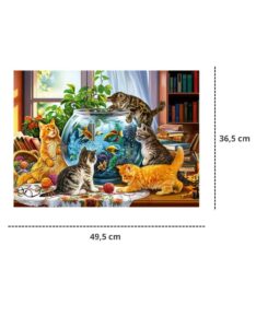 Quebra Cabeça 500 Peças  Gatinhos e o Aquário – Grow
