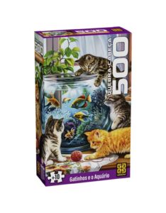 Quebra Cabeça 500 Peças  Gatinhos e o Aquário – Grow