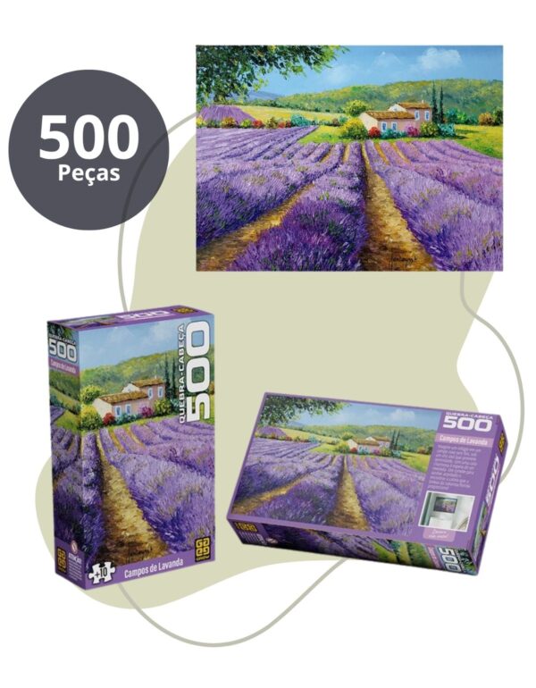 Quebra Cabeça 500 Peças Campos de Lavanda – Grow