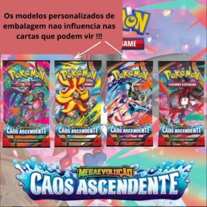 Cartas Pokémon Booster Caos Ascendente UNITARIO 1 pacote com 6 cartas