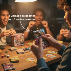 Cartas Pokémon Booster Caos Ascendente UNITARIO 1 pacote com 6 cartas