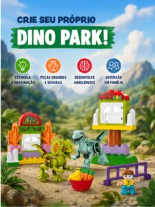 Bloco de Montar Grande Dino Park 37 Peças Xalingo