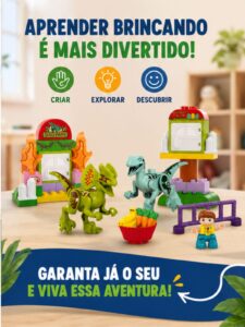 Bloco de Montar Grande Dino Park 37 Peças Xalingo