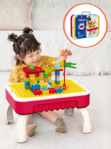 Mesa De Atividades Infantil, Com Blocos, 58 Peças – Xalingo