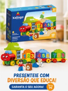Bloco De Montar Educativo Trenzinho 50 Peças – Xalingo