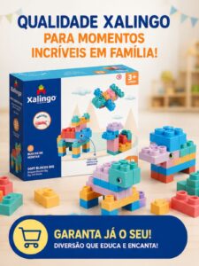 Bloco De Montar Grande Macio 33 Peças Educativo – Xalingo