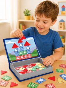 Brinquedo Bloco Montar Brincando Engenheiro Magnetico 12 Pcs Xalingo