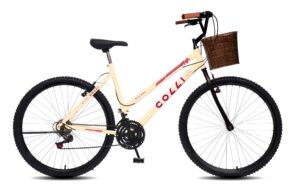 Bicicleta Colli Aro 26 Sofhye 18V C/ CESTO VIME – BEGE (RETRO)