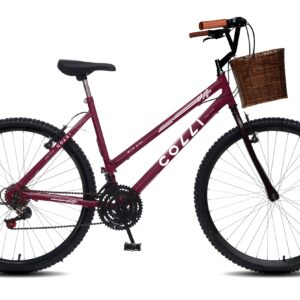 Bicicleta Colli Aro 26 Sofhye 18V C/ CESTO VIME - ROXO PEROLIZADO