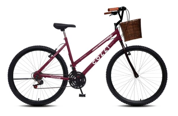 Bicicleta Colli Aro 26 Sofhye 18V C/ CESTO VIME – ROXO PEROLIZADO