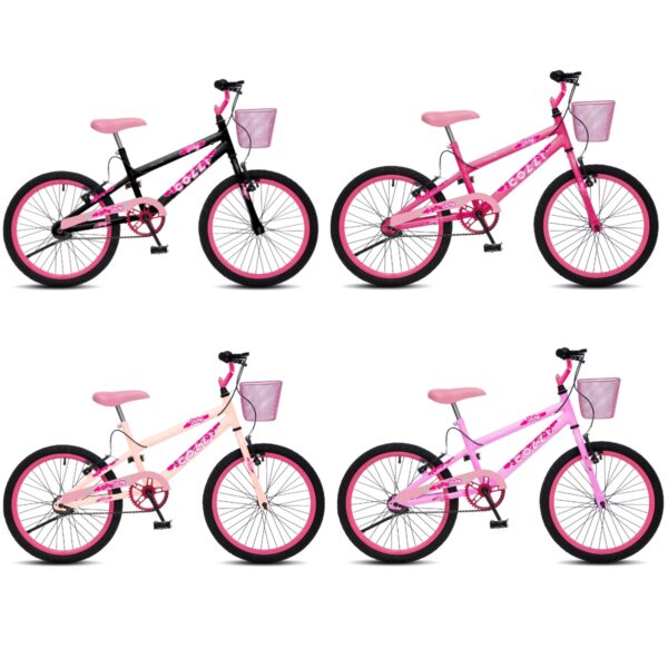 Bicicleta Colli Aro 20 Vicky – ROSA NEON / BEGE / PRETO FOSCO / ROSA